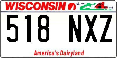 WI license plate 518NXZ