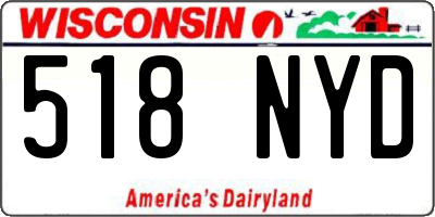 WI license plate 518NYD