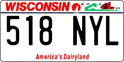 WI license plate 518NYL