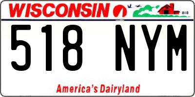 WI license plate 518NYM