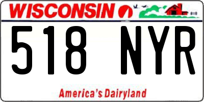 WI license plate 518NYR