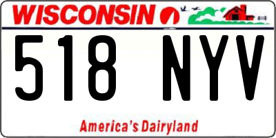 WI license plate 518NYV