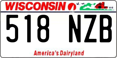 WI license plate 518NZB