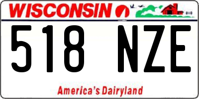 WI license plate 518NZE