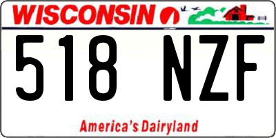 WI license plate 518NZF