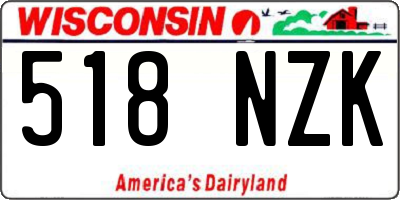 WI license plate 518NZK
