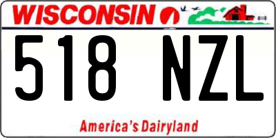 WI license plate 518NZL