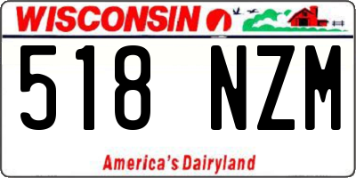 WI license plate 518NZM