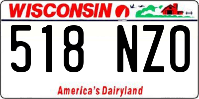 WI license plate 518NZO