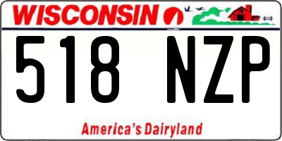 WI license plate 518NZP