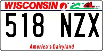 WI license plate 518NZX