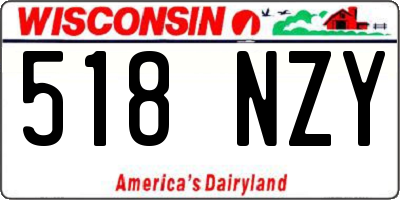 WI license plate 518NZY