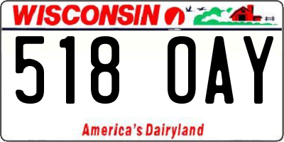 WI license plate 518OAY