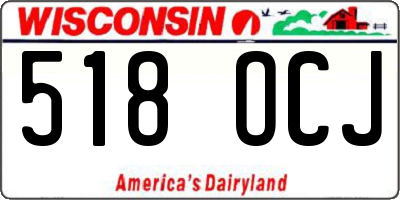 WI license plate 518OCJ