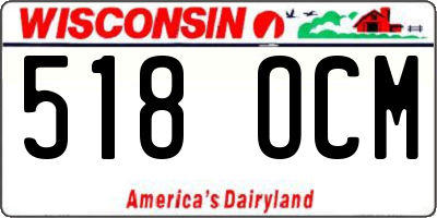WI license plate 518OCM