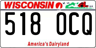 WI license plate 518OCQ
