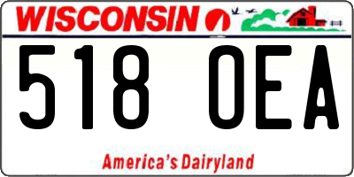 WI license plate 518OEA