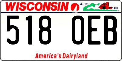 WI license plate 518OEB