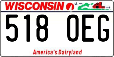 WI license plate 518OEG