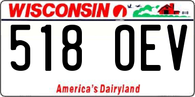 WI license plate 518OEV