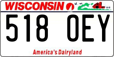 WI license plate 518OEY