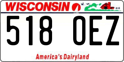 WI license plate 518OEZ