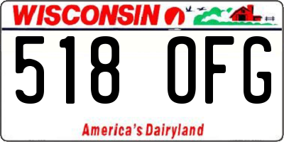 WI license plate 518OFG