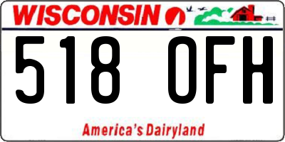 WI license plate 518OFH