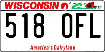 WI license plate 518OFL