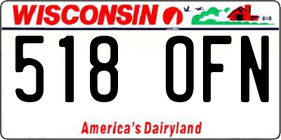 WI license plate 518OFN