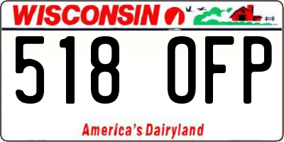 WI license plate 518OFP