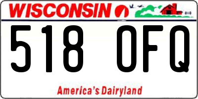 WI license plate 518OFQ