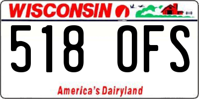 WI license plate 518OFS