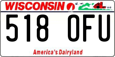 WI license plate 518OFU