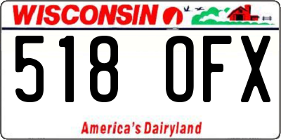 WI license plate 518OFX