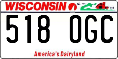 WI license plate 518OGC