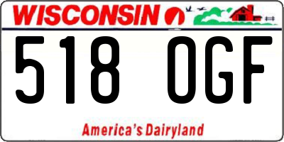 WI license plate 518OGF