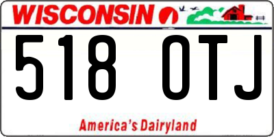 WI license plate 518OTJ