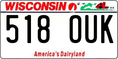WI license plate 518OUK