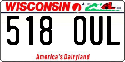 WI license plate 518OUL