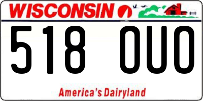 WI license plate 518OUO