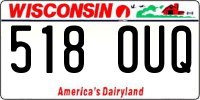 WI license plate 518OUQ