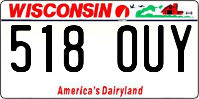 WI license plate 518OUY