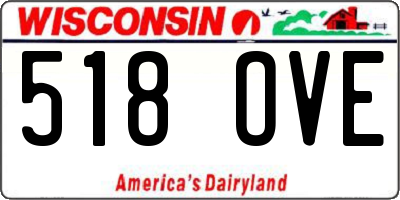 WI license plate 518OVE