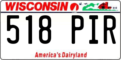 WI license plate 518PIR