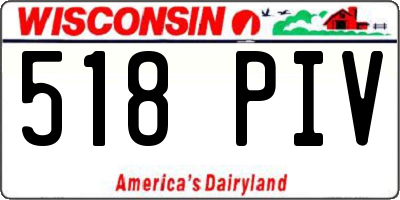 WI license plate 518PIV