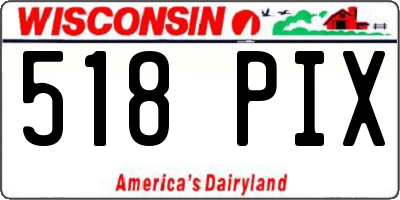 WI license plate 518PIX