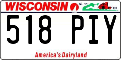WI license plate 518PIY