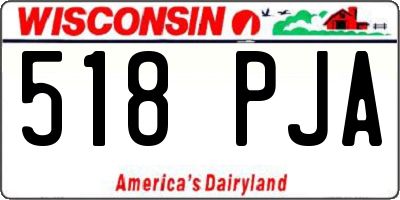 WI license plate 518PJA