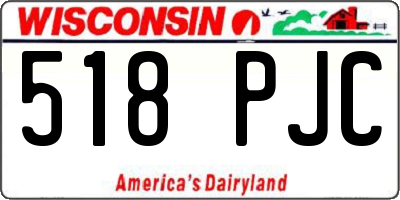 WI license plate 518PJC